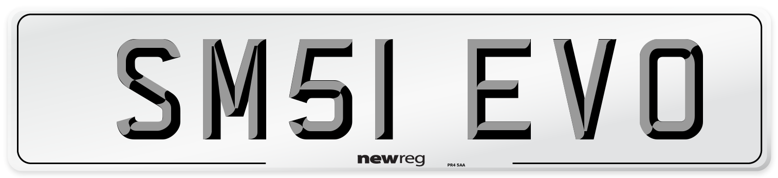 SM51 EVO Number Plate from New Reg